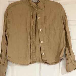 Zara Light Brown Shirt Jacket